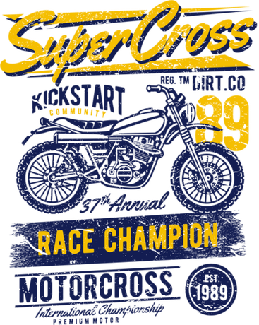 Nadruk Super Cross - Przód