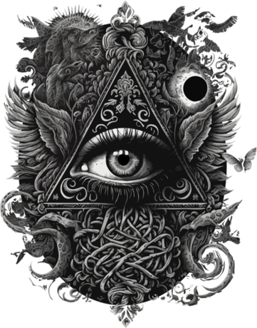 Nadruk Wszechwidzące Oko Illuminati 3 - Przód